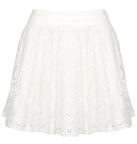 Lace Mini Skirt in Ivory | DAILYLOOK