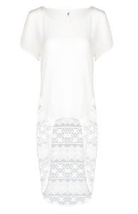 Lace Back Shark Bite Top