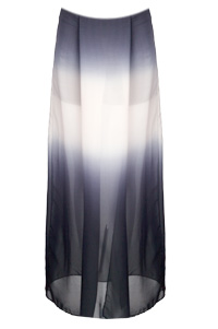 Ombre Maxi Slit Skirt