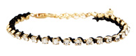 Cord and Crystal Bracelet