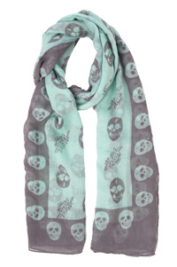 Skull's 'N Roses Scarf