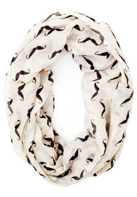 Moustache Infinity Scarf