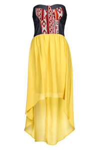 Embroidered Denim Top Dress