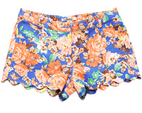 Floral Scalloped Shorts