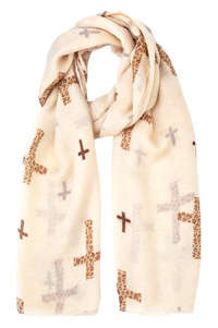 Leopard Cross Print Scarf