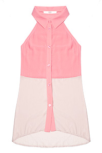 Half and Half Button Up Top