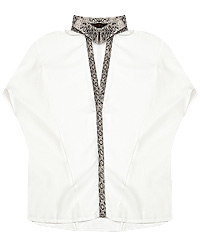 Snake Trim Collared Top