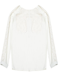 Lace Trim Long Sleeve Top