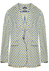 Oversized Bird Print Blazer