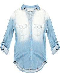 Faded Denim Button Up Shirt