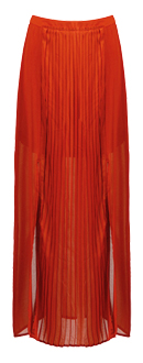 Accordion Pleat Maxi Skirt