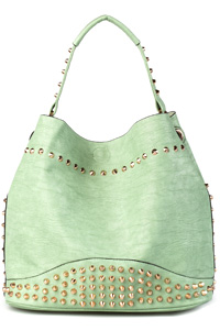 Studded Border Bucket Bag