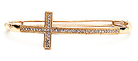 Sparkling Side Cross Palm Bracelet