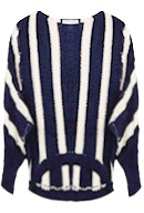 Striped Loose Knit High Low Sweater