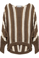 Striped Loose Knit High Low Sweater