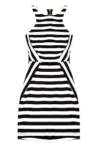 Striped Open Back Dress