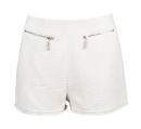 Metallic Tweed Zipper Shorts
