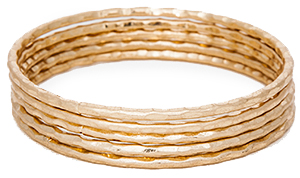 DAILYLOOK Textured Bangle Bracelet Set