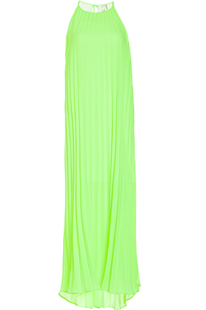 Line & Dot Pleated Maxi Dress