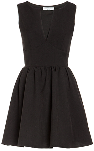 DAILYLOOK Plunging Fit and Flare Dress
