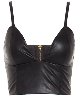 Line & Dot Vegan Leather Bralette