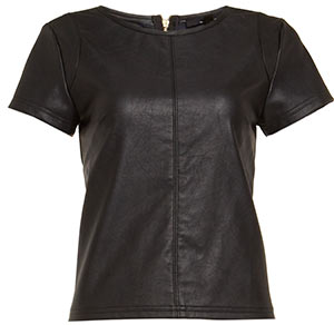 Streamlined Vegan Leather Top