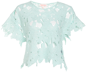 DAILYLOOK Venise Lace Drop Shoulder Top