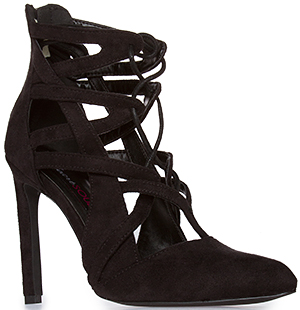 Heart Soul Petra Velvet Lace-Up Heels