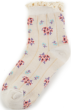 Floral Frill Socks