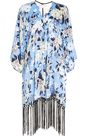 Floral Fringed Kimono