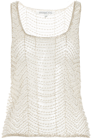 Beaded Pearl Mesh Tank