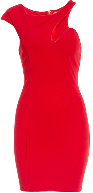 Sliced Bodice Bodycon Dress