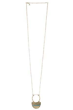 DAILYLOOK Long Tribal Pendant Necklace