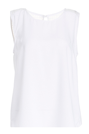 J.O.A. Open Back Crossed Mesh Top