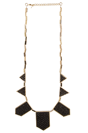 House of Harlow 1960 Five Station Necklace in Black | DAILYLOOK