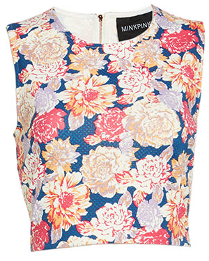 MINKPINK Floral Frenzy Crop Top