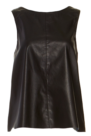 Open Back Vegan Leather Top