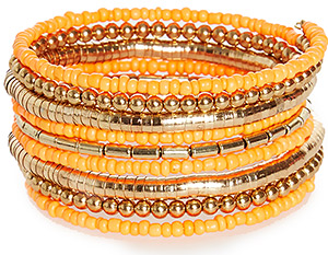 DAILYLOOK Bright Beaded Coil Bracelet