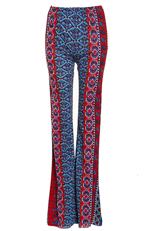 RAGA Exotic Print Bell Bottom Pants in Floral Multi | DAILYLOOK