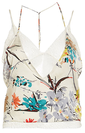 Layered Floral and Lace Camisole