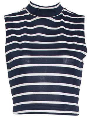 J.O.A. Striped Knit Crop Top