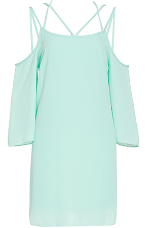DAILYLOOK Bare Shoulder Tunic Dress