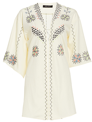 Embroidered Star Kimono