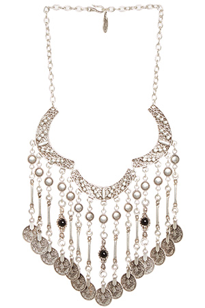 Chanour Coin Fringe Necklace