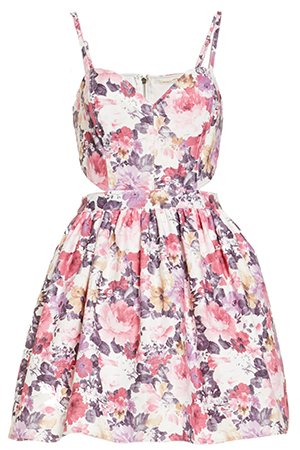 Open Back Floral Dress