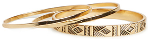 DAILYLOOK Tribal Engraved Bangle Bracelet Set