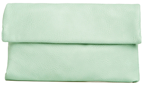 Langston Vegan Leather Double Fold Over Clutch