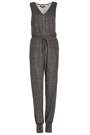 Button Top Knit Jumpsuit