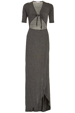 DAILYLOOK Tie Bodice Jersey Maxi Dress