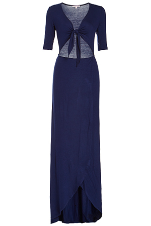 DAILYLOOK Tie Bodice Jersey Maxi Dress